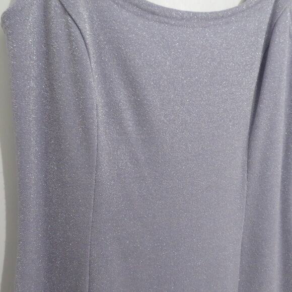 Jessica McClintock Gunne Sax 10 Light Purple Shimmer Dress Vintage - Picture 4 of 8